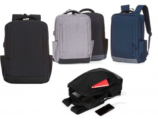 Mochila de Nylon USB Modelo INF 03034