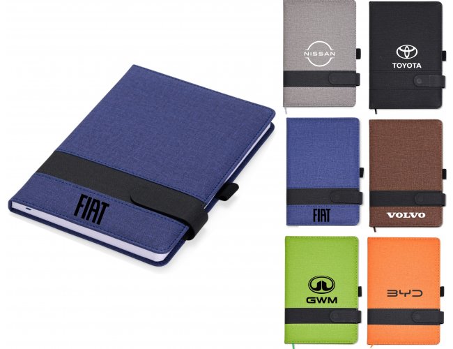 Caderneta em Linho com Porta Caneta Modelo INF 06102