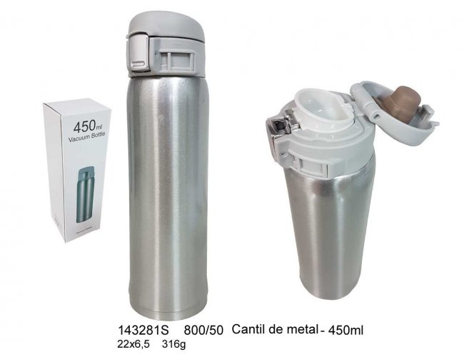 Cantil de Metal 450ml - Modelo INF 143281 cores