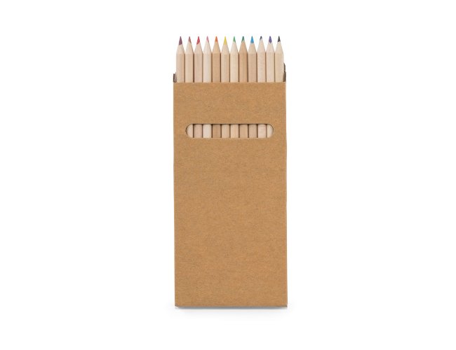 Caixa de cartão com 12 lápis de cor Modelo INF 51746