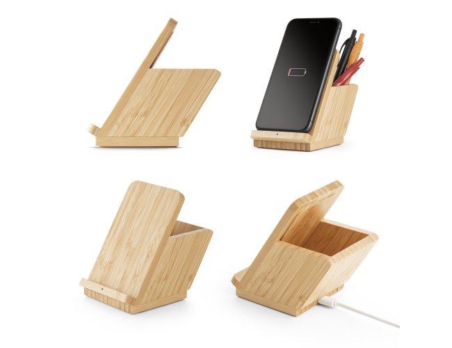 Carregador wireless em bambu Modelo INF 57940