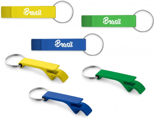 Chaveiro Abridor de Garrafas - Aluminio - Modelo INF 93151