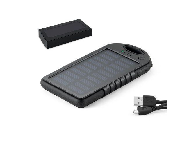 Bateria portátil solar em ABS com painel solar Modelo INF 97371