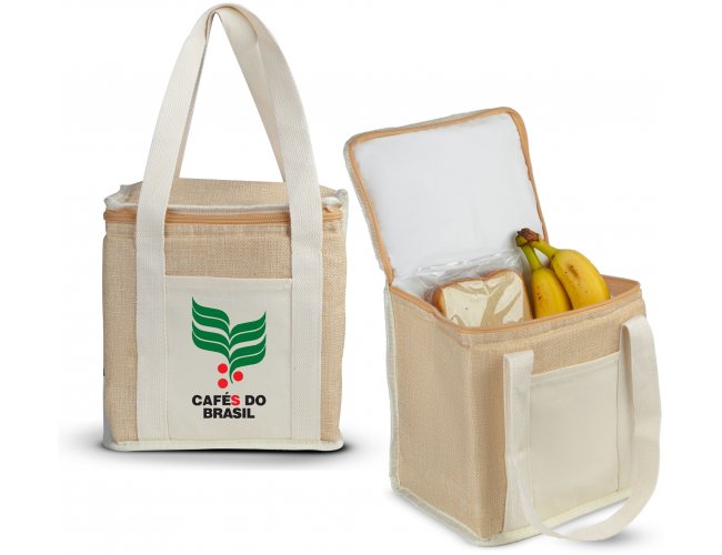 Bolsa T�rmica em algod�o e Juta sint�tica Modelo INF BT210