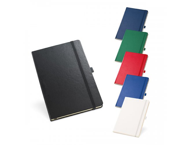 Caderno capa dura. Com porta esferogrfica,  - Modelo INF 93491  21 x 13,7cm