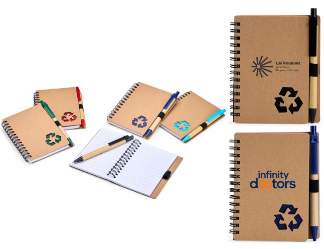 Caderno Ecolgico com Caneta Modelo INF 18936