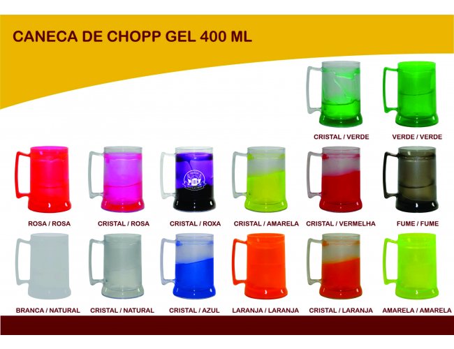 Caneca para Chopp Personalizado 400ml - Modelo INF 0042 (GEL)