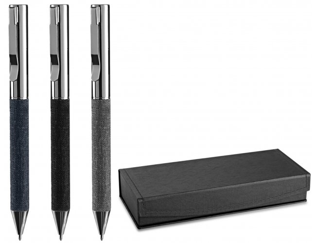 Caneta Metálica com Estojo Modelo INF CM1128