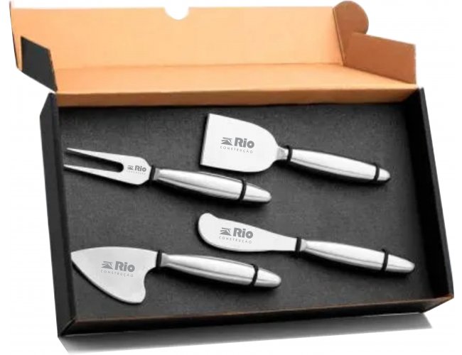 Conjunto De Facas Para Queijos Em Ao Inox Modelo INF 0090