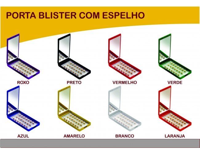 Espelho com porta Blister de Remdios - Modelo INF 0028