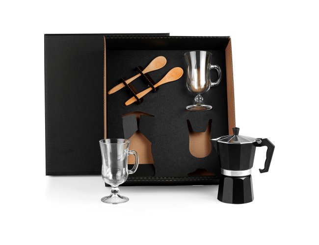 Kit Para Caf Com Cafeteira Italiana - 5 Ps Modelo INF 90234