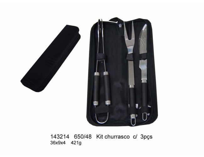 KIT CHURRASCO COM 3 PEAS - MODELO INF 143214