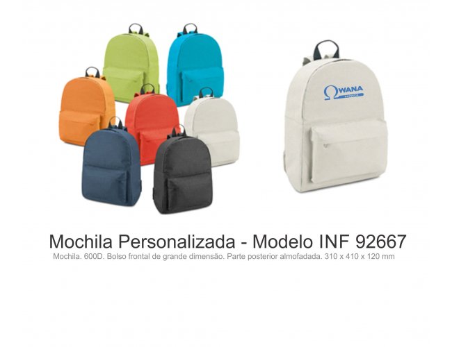 Mochila Personalizada - Modelo INF 92667