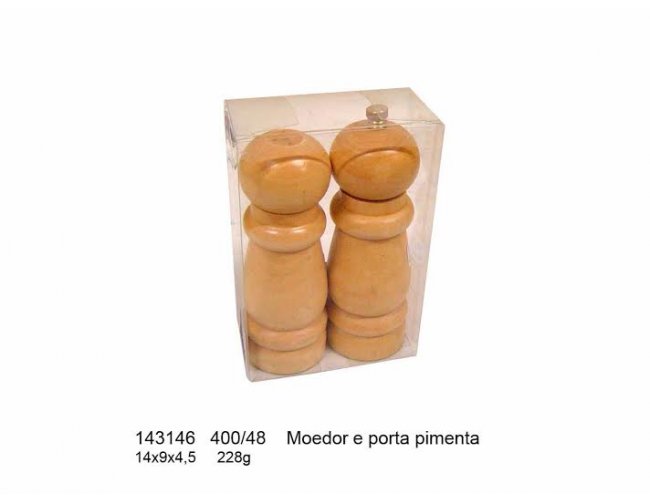 Moedor e Porta Pimenta - Modelo INF 143146 Madeira