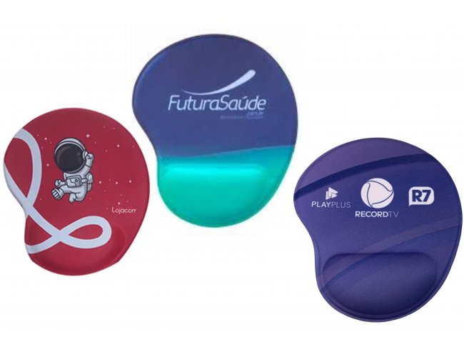 Mouse Pad óptico ergonômico Modelo INF 01815