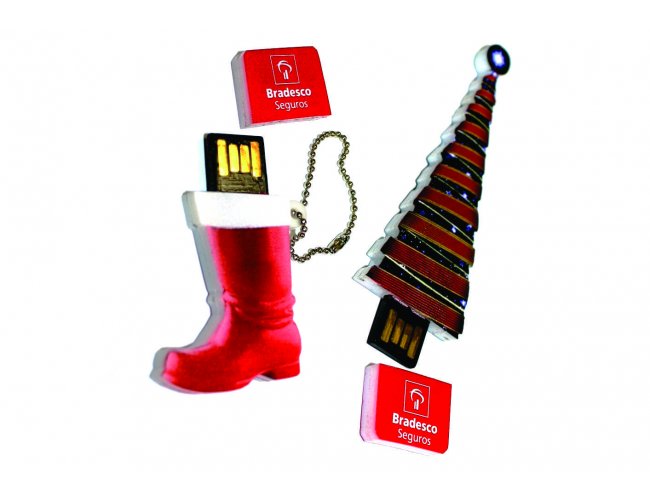 PEN DRIVE ESTILIZADO DE NATAL - INF 10101