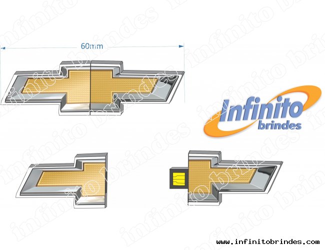 Pen drive Estilizado - Modelo INF 10101 - Logomarca