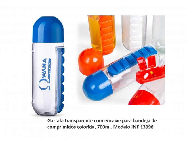 Squeeze 700ml Porta Comprimido Modelo INF 13996